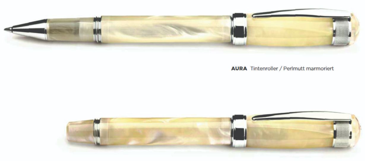 Cleo Pens AURA Tintenroller Perlmutt marmoriert Roller Pen